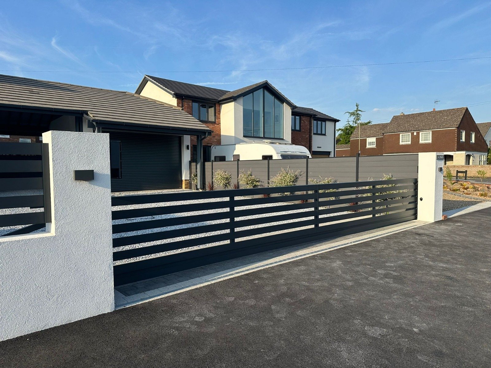 Aluminium sliding gate manufactured and installed by AlumaGates